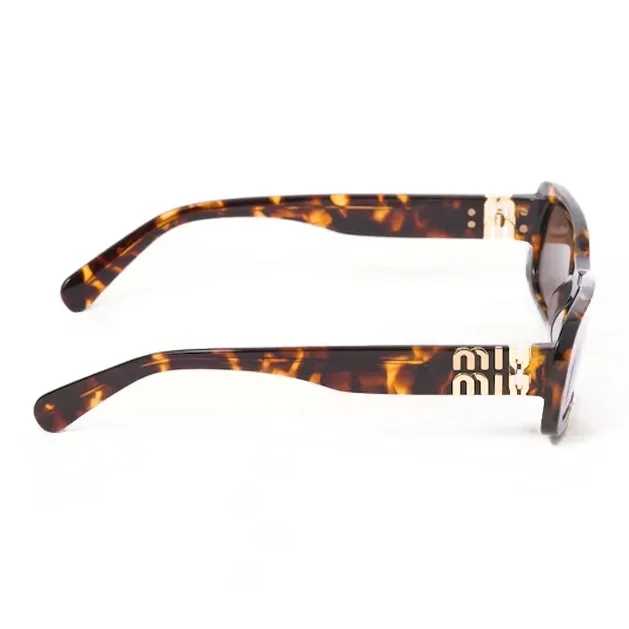 MIU MIU Acetate Rectangular Sunglasses Women's Tortoiseshell-2