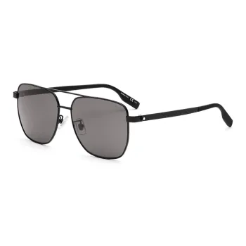 MONTBLANC Metal Rubber Aviator Sunglasses Unisex Black