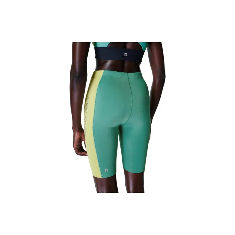 Sweaty Betty Swimming Shorts Women's Spectrum Green Patchwork-1