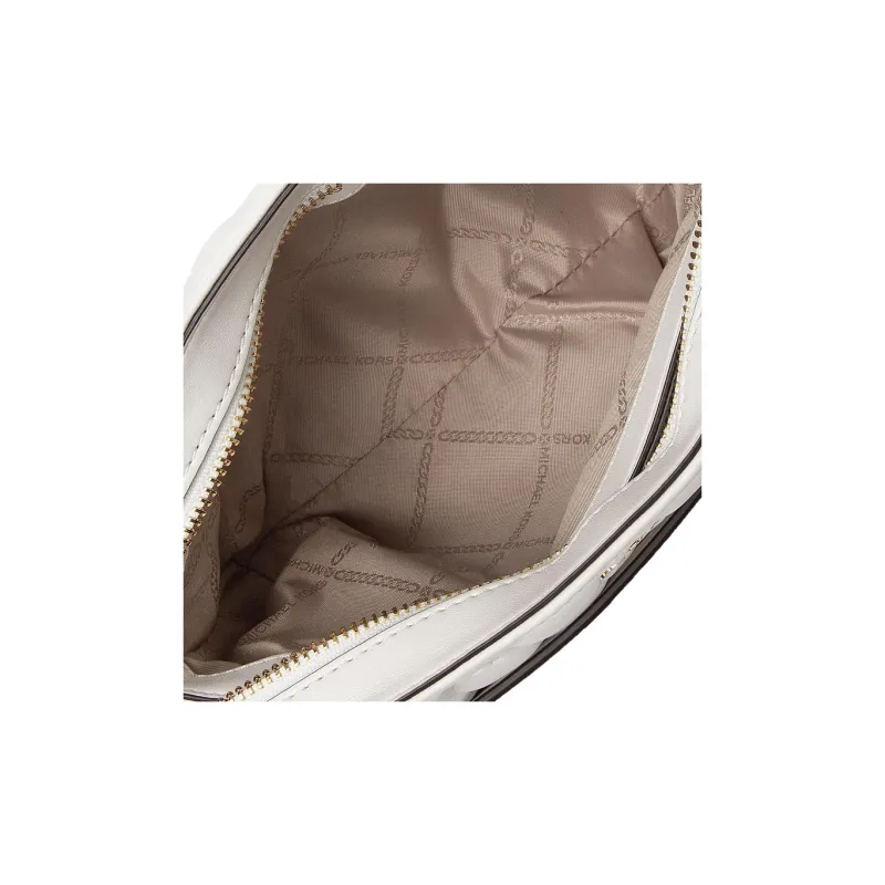 MICHAEL KORS Jet Set Charm Artificial Leather Shoulder Bag, Crossbody Bag Tubas Women's White-4