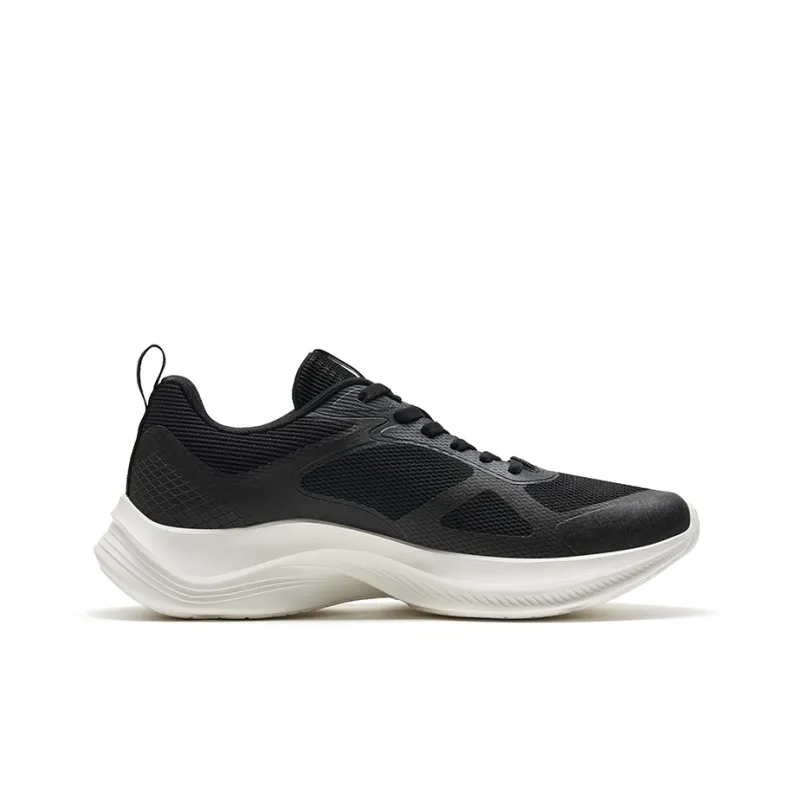 XTEP Feather Running Shoes Men Low Top Black/Sail White-1