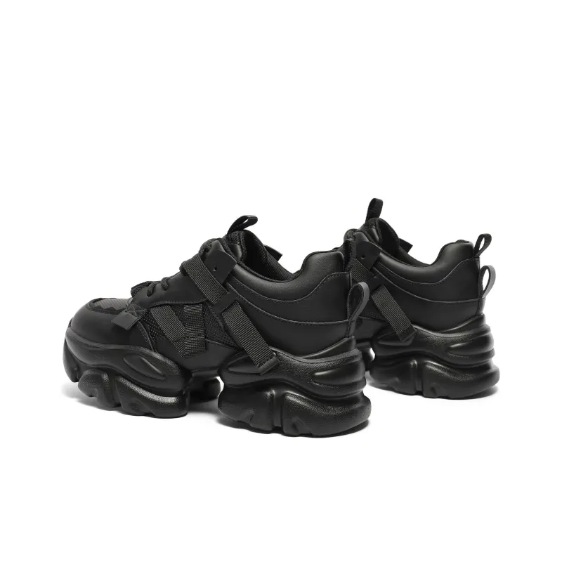 Senda Chunky Sneakers Women's Low Top Black/Gray-7