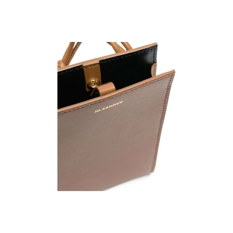 JIL SANDER Calfskin Shoulder Bag Crossbody Bag Women's Brown-2