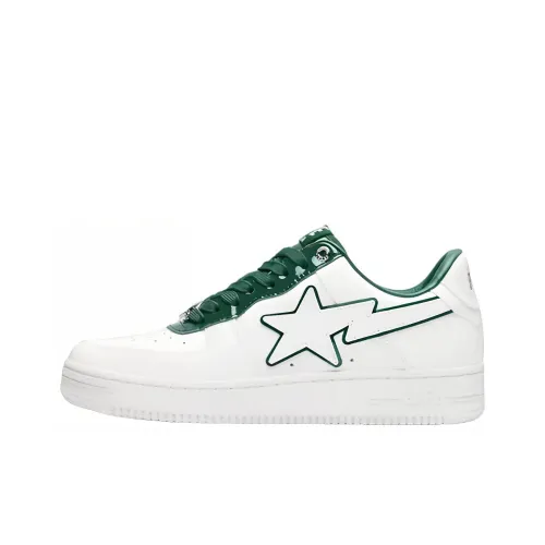 BAPE A BATHING APE Bape Sta Patent Leather White Green