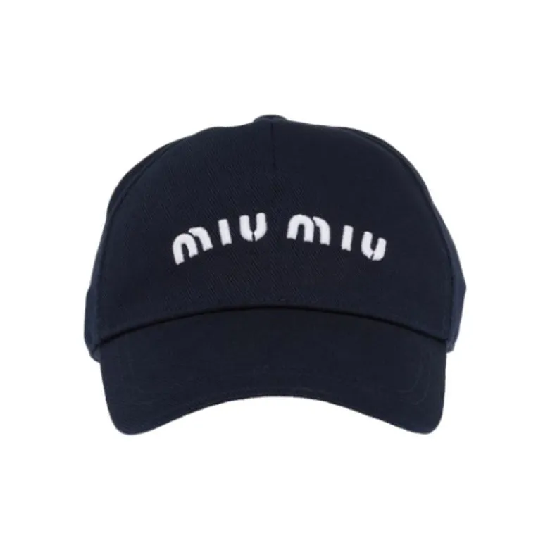 MIU MIU Fabric Baseball Caps Women's Blue-0