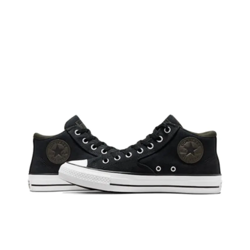 Converse Chuck Taylor All Star Abrasion Resistant Breathable Mid Top Canvas Shoes Unisex Black-2