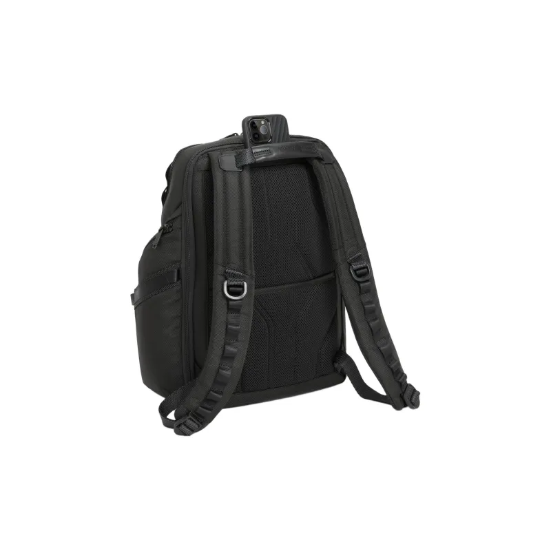 TUMI Leather Backpack Unisex Blue-2