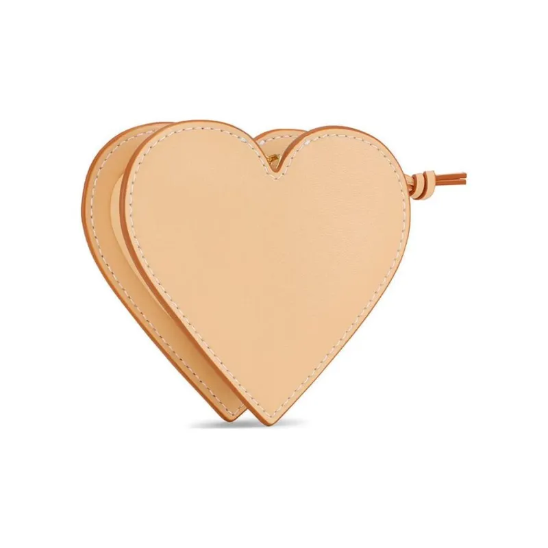 GANNI Recycled Leather Wallet Women's Beige-1