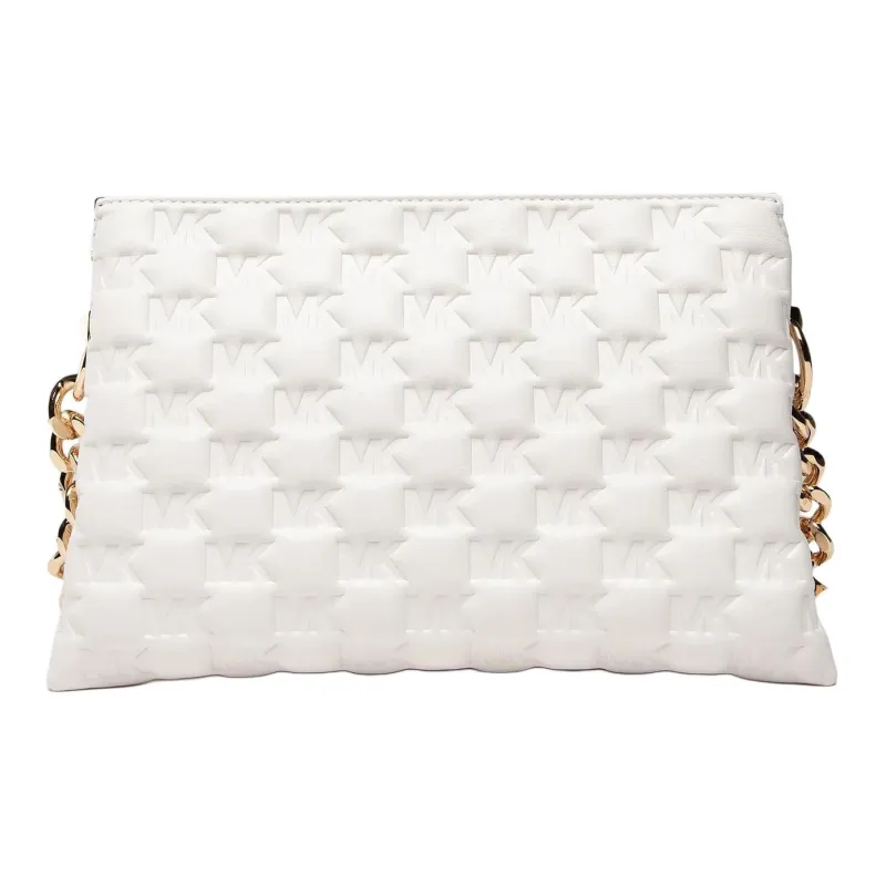 MICHAEL KORS Jet Set Charm Artificial Leather Shoulder Bag, Crossbody Bag Tubas Women's White-3
