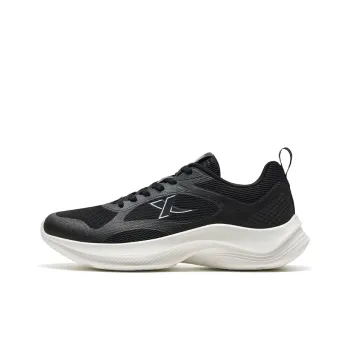 XTEP Feather Running Shoes Men Low Top Black/Canvas White