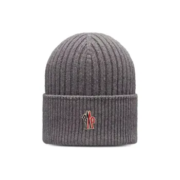 Moncler Logo-appliqué Ribbed Beanie