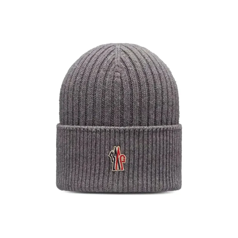Moncler Logo-appliqué Ribbed Beanie-0