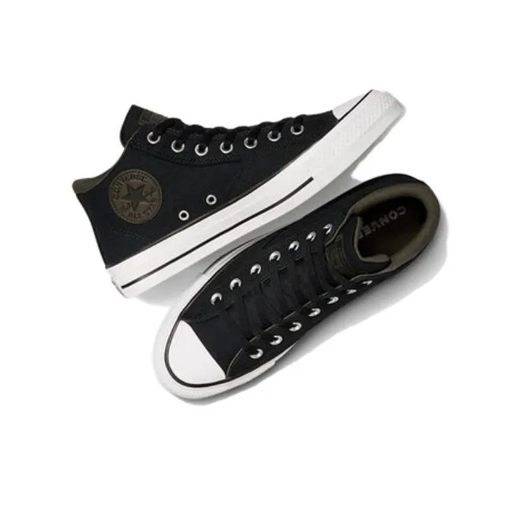 Converse Chuck Taylor All Star Abrasion Resistant Breathable Mid Top Canvas Shoes Unisex Black-4