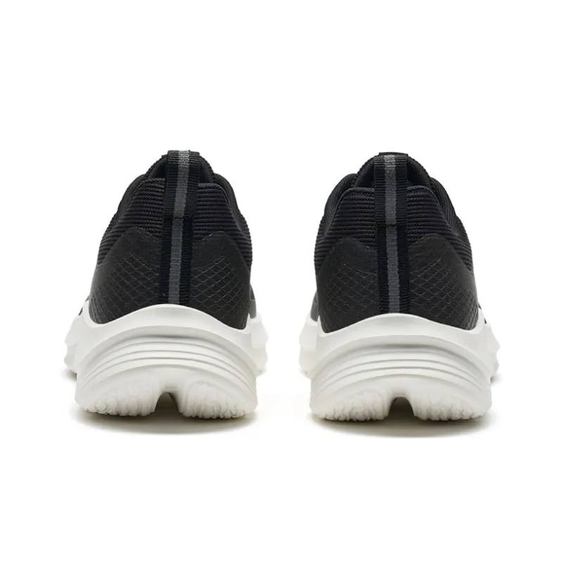 XTEP Feather Running Shoes Men Low Top Black/Sail White-3