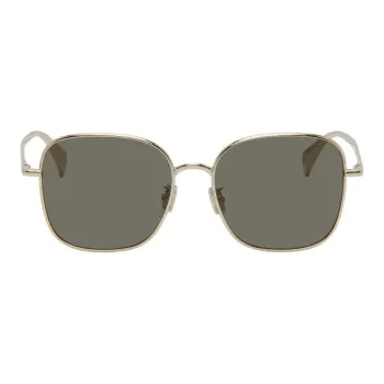 KENZO Metal Irregular Shape Sunglasses Men's Silver