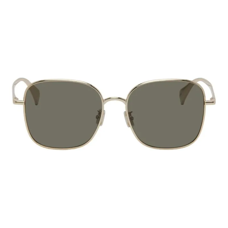 KENZO Metal Irregular Shape Sunglasses Men's Silver-0
