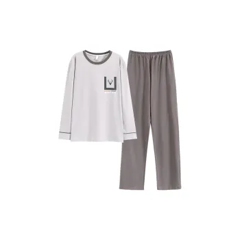 Pretty Lady Home Suit Men's Gray White