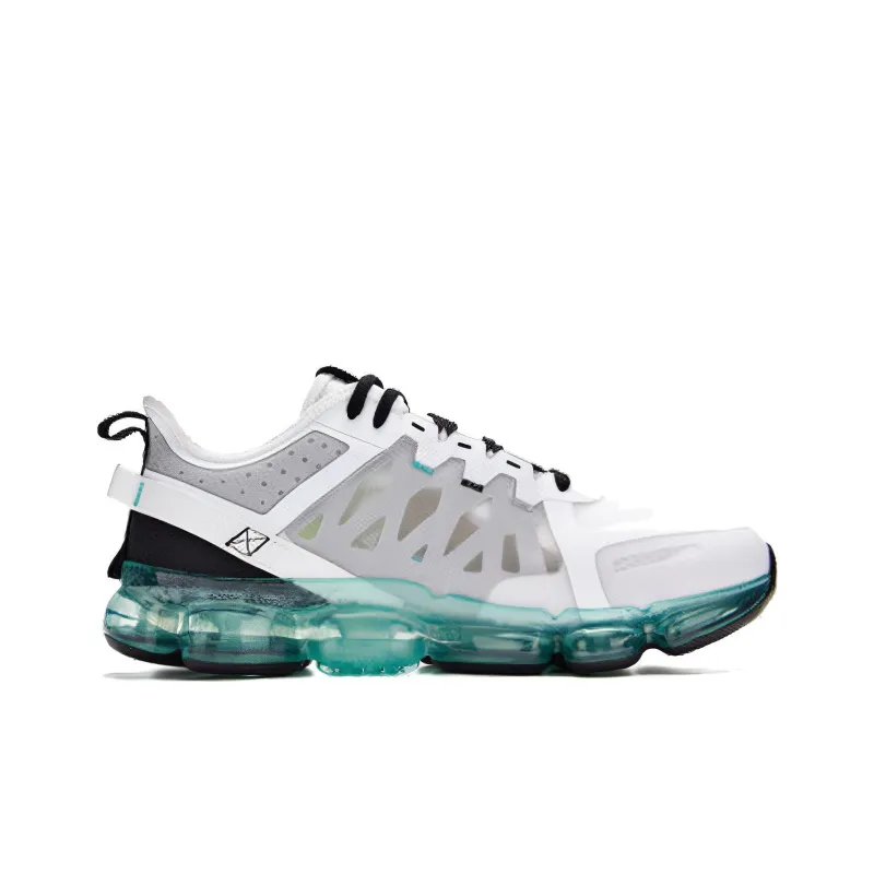 361° Cushioned Slip Resistant Low Top Running Shoes Men's White Green-1