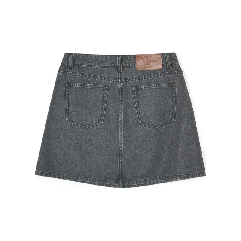 MLB SS24 New York Yankees Denim Short Skirts Women's Black-1