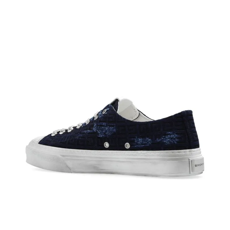Givenchy Low Top Skateboard Shoes Men's Blue-3