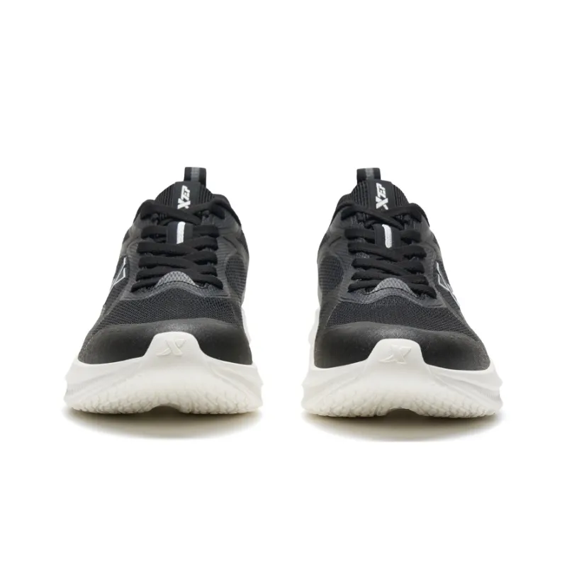 XTEP Feather Running Shoes Men Low Top Black/Sail White-5