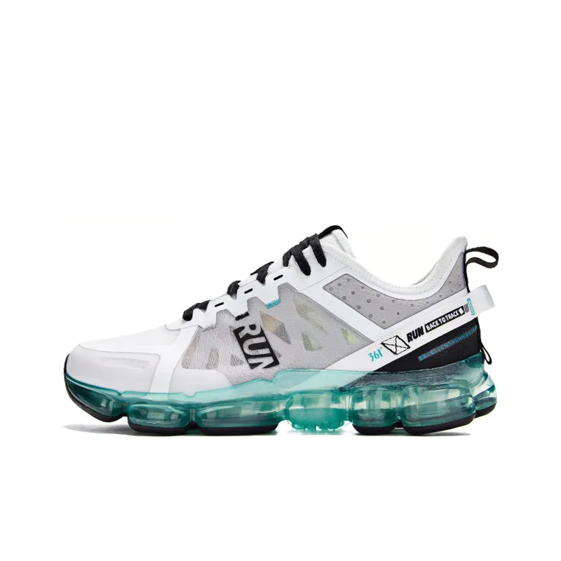 361° Cushioned Slip Resistant Low Top Running Shoes Men's White Green-0
