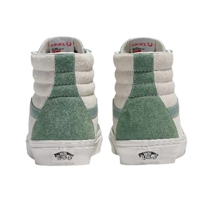 Vans Sk8-Hi Anti-Slip Wear-Resistant Low-Top Skateboard Shoes Unisex White Green-2