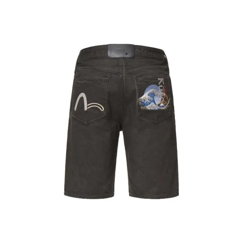 EVISU Denim Shorts Men Dark Gray