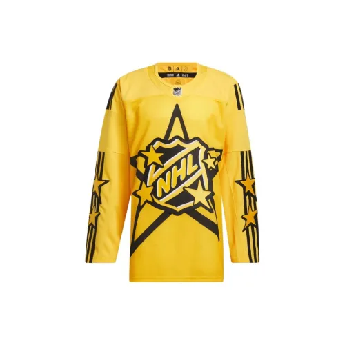 Adidas Draw House X NHL Co-brand Rugby Jerseys Men Yellow