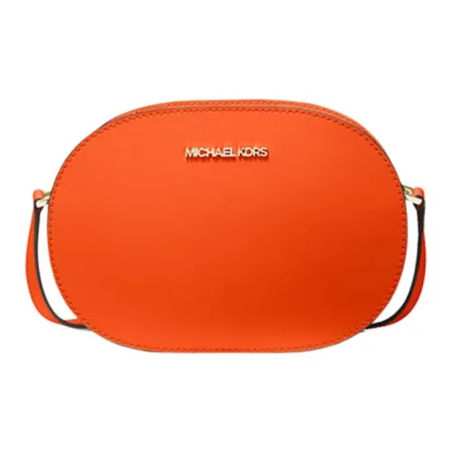 MICHAEL KORS Jet Set Travel Saffiano Leather Shoulder Bag Crossbody Bag Medium Size Women's Orange
