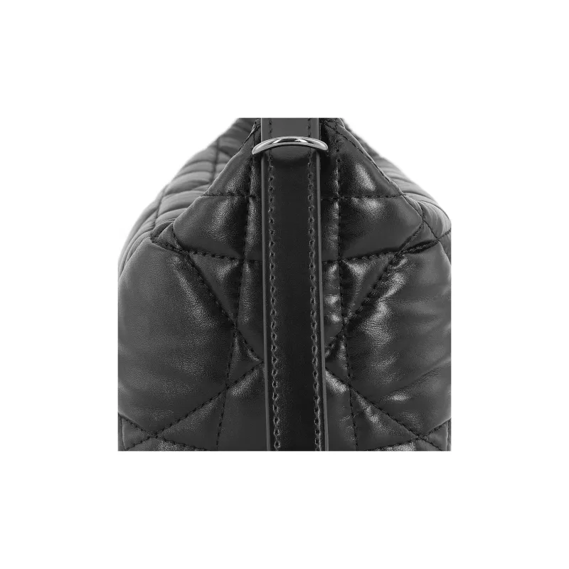 DIOR Travel Cow Leather Lunch Bag Clutch Trumpets Women's Black Silver-7