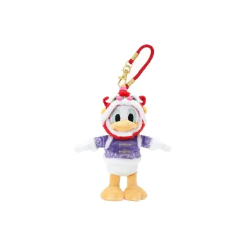 Disney Donald Duck 2024 New Year Mickey Mouse Collection Key Ring Dolls Plush Pendant 16cm High 16cm Long