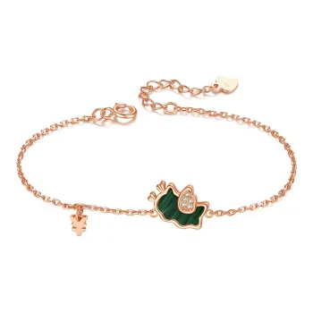 Olampe Malachite Jade Bracelets Women's