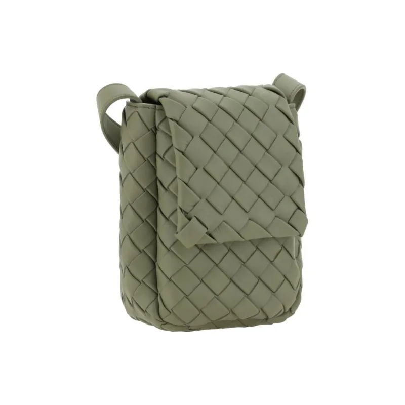 Bottega Veneta Lambskin Handbag Shoulder Bag Crossbody Bag Men's Green-1