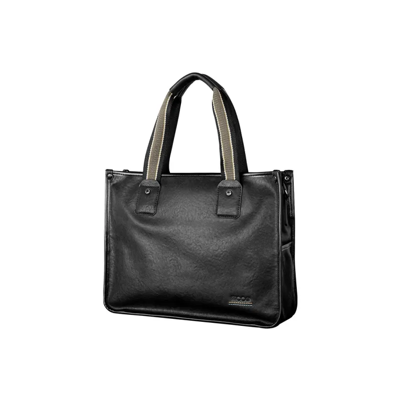 COW Leather Handbag Tubas Men's Black-2