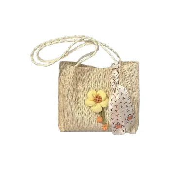 Dusen Kangaroo Fabric Shoulder Bag Regular Women's White/Khaki/Green
