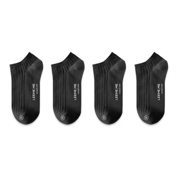 LEEME.ME No Show Socks Men's 4 Pack