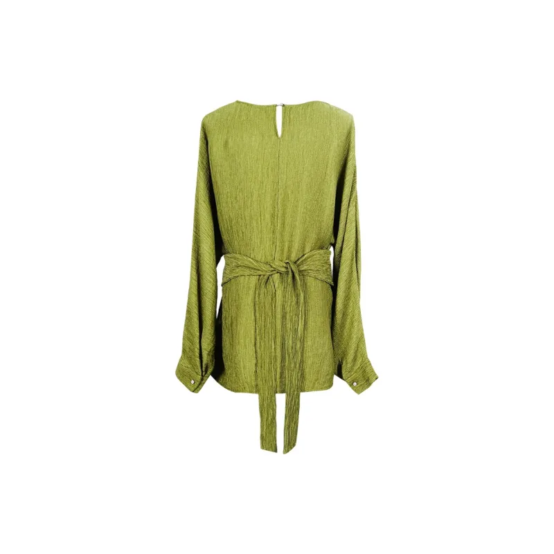 MISSSHINE Shirt Women's Mustard Green-1