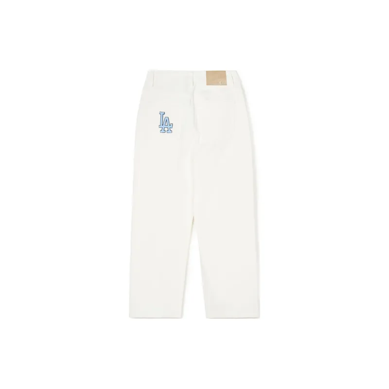 MLB Los Angeles Dodgers SS24 Jeans Women's Ivory-1