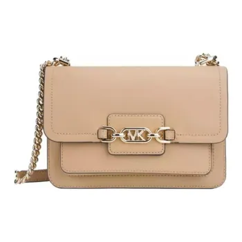 MICHAEL KORS Heather Cow Leather Crossbody Bag, Shoulder Bag Women's Camel
