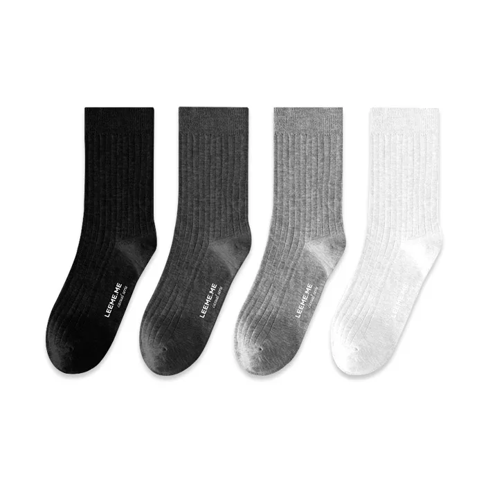 LEEME.ME Mid Calf Socks Men's 4 Pack-2