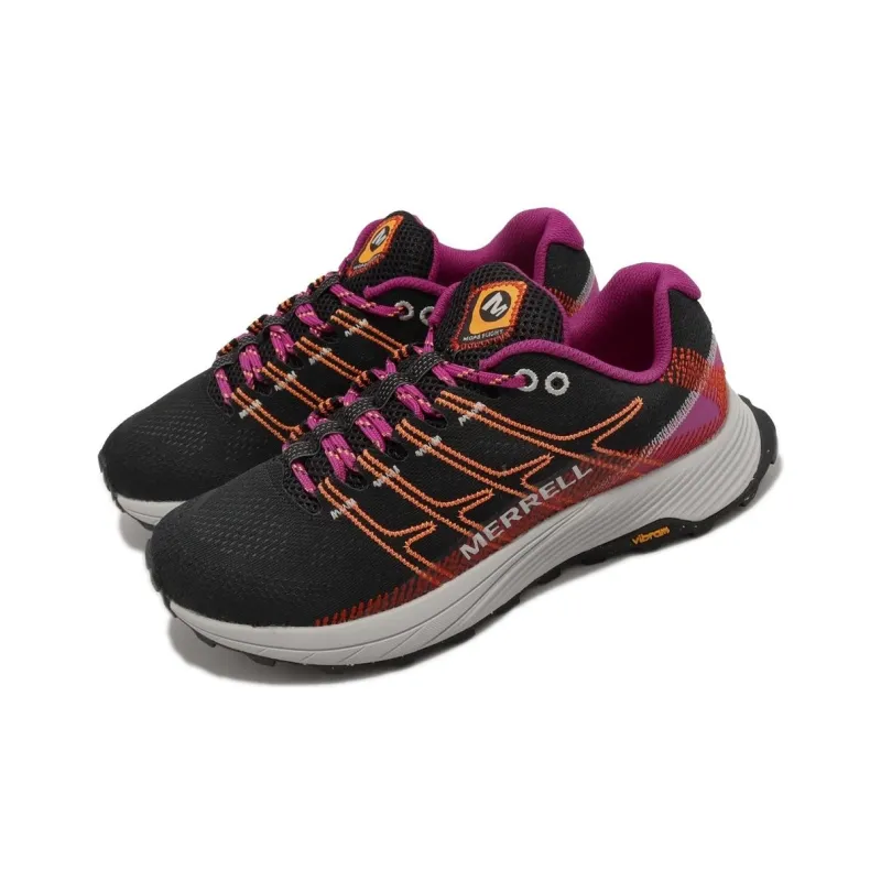 MERRELL Moab Flight Cushioned Wear-Resistant Breathable Low-Top Outdoor Shoes Women's Black Red-2