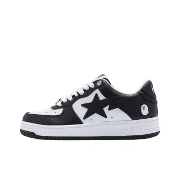 A BATHING APE Bape STA Stylish Skateboarding Shoes Women's Black