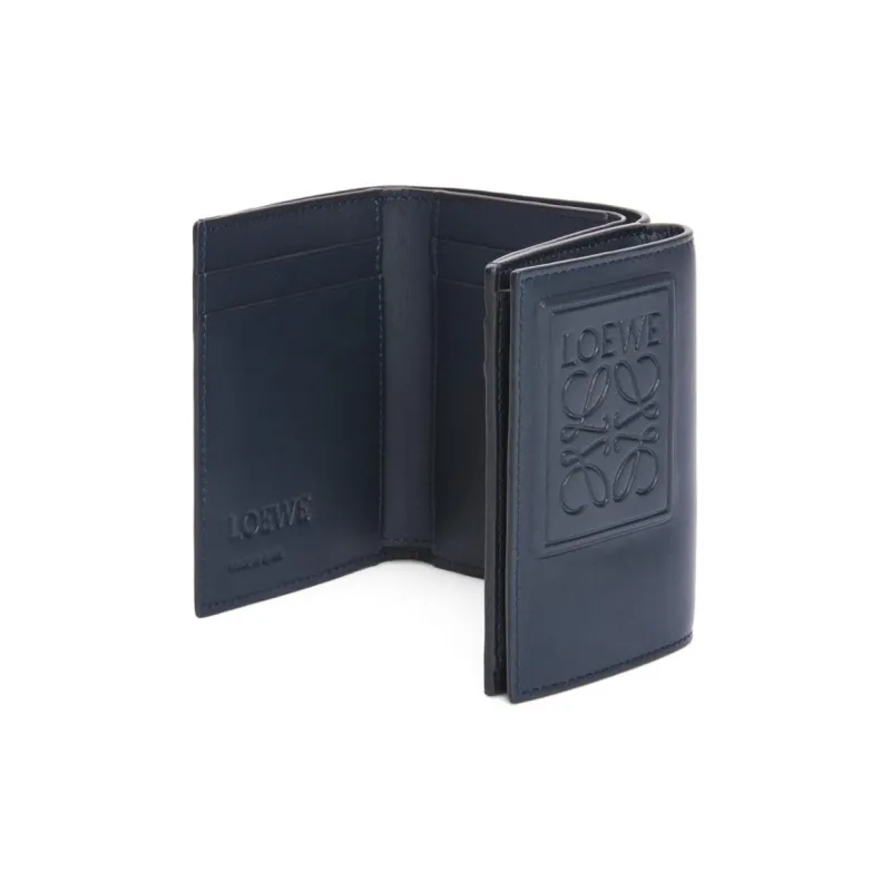 LOEWE Satin Calfskin Wallet Men's Dark Marine Blue-3