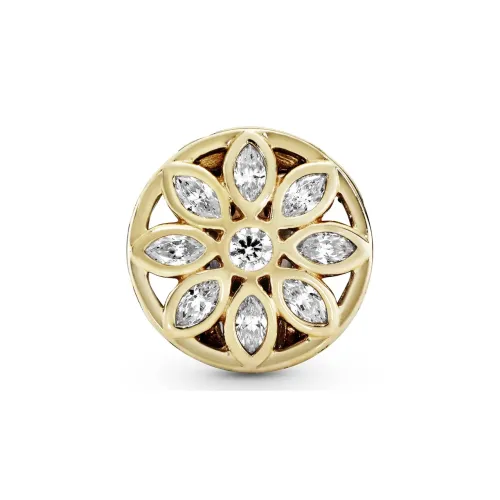 Pandora 14K Gold Cubic Zircon Cubic Zirconia Pendants Women's Gold