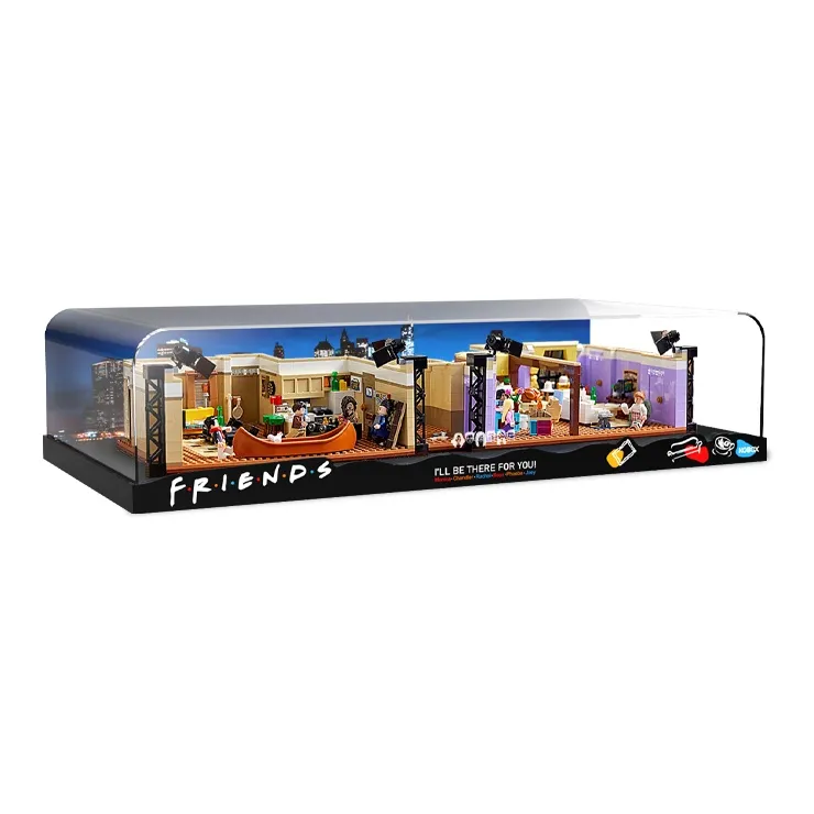 KGBOX Building Block 10292 'Friends' Apartment Figure Transparent Display Case Coffee Shop Acrylic Model Accessories-10
