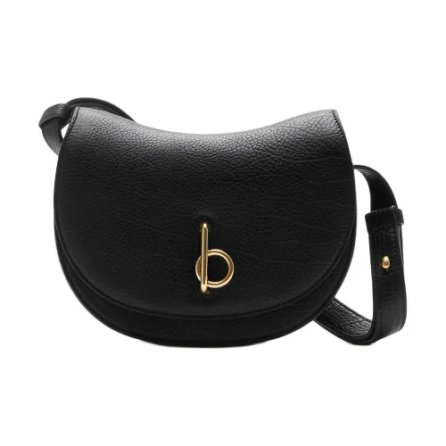 Burberry Grained Calfskin Portable Crossbody Bag Shoulder Bag Women's Black