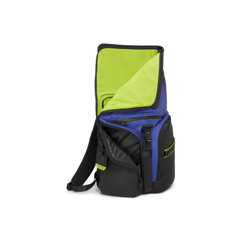 TUMI Leather Backpack Unisex Blue-3