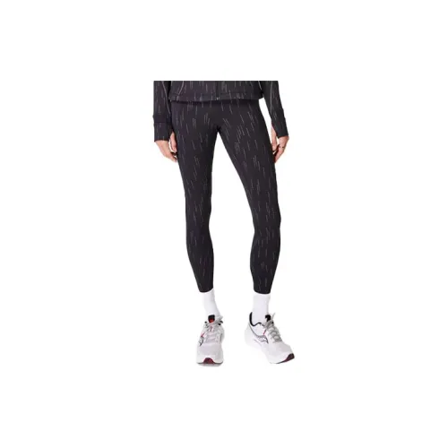 Sweaty Betty Sports Pants Women's Gray Base SB Reflective Meteor Print