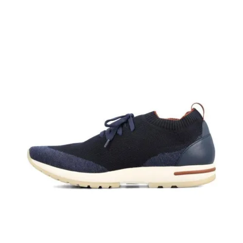 Loro Piana Casual Shoes Men Low-Top Black/Blue